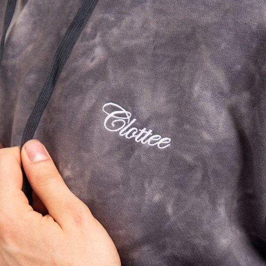 Bluza męska Clottee Script Tie Dye Hoodie CTHD3002-GREY Clottee M sneakerstudio.pl