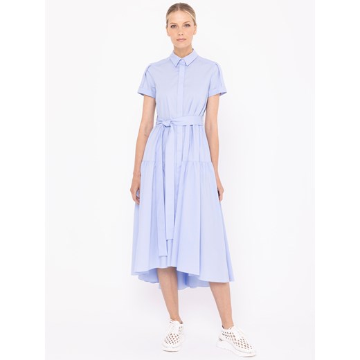 Błękitna sukienka szmizjerka Deni Cler Milano Deni Cler Milano 40 (44 IT) Eye For Fashion