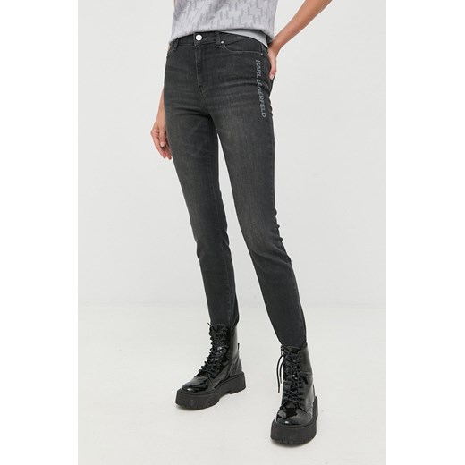 Karl Lagerfeld jeansy damskie medium waist ze sklepu ANSWEAR.com w kategorii Jeansy damskie - zdjęcie 141446409