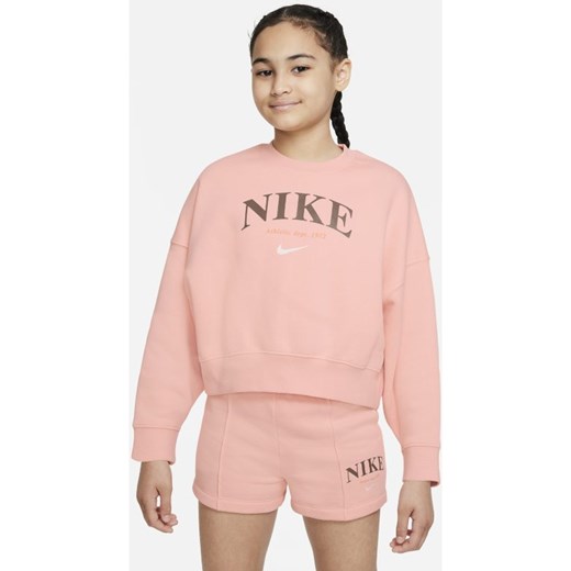Bluza dresowa z dzianiny dla dużych dzieci (dziewcząt) Nike Sportswear Trend - Nike XS Nike poland