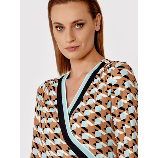Simple Sukienka codzienna SUD083 Brązowy Regular Fit Simple 36 MODIVO