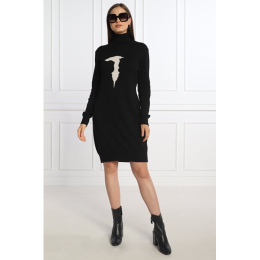 Trussardi Sukienka | z dodatkiem wełny i kaszmiru Trussardi XL Gomez Fashion Store