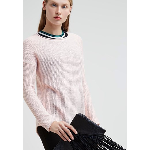 Tom Tailor Sweter różowy zalando bezowy delikatne