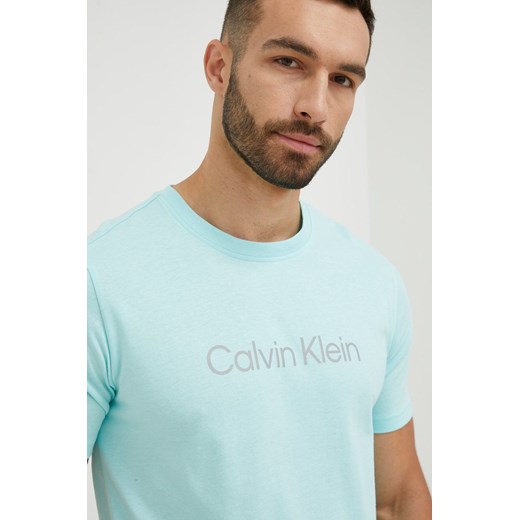 Calvin Klein Performance t-shirt treningowy CK Essentials kolor turkusowy z S ANSWEAR.com wyprzedaż