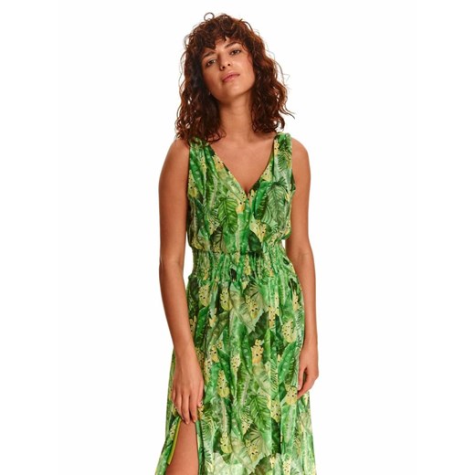 Długa sukienka w roślinny wzór Top Secret 40 wyprzedaż Top Secret