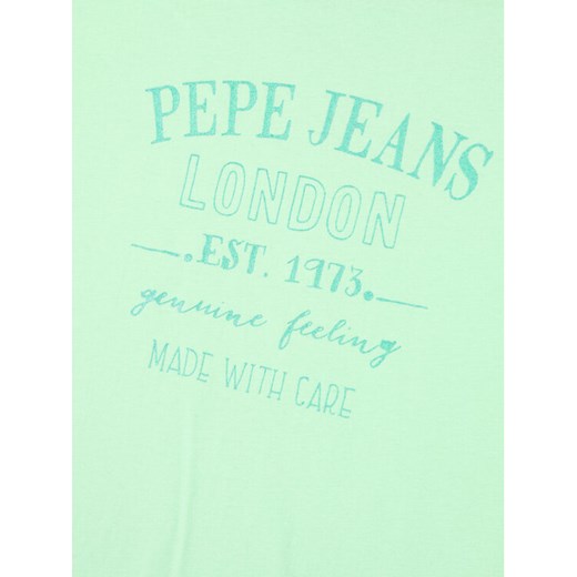 Pepe Jeans T-Shirt Jasmine PG502444 Zielony Regular Fit Pepe Jeans 16 okazyjna cena MODIVO