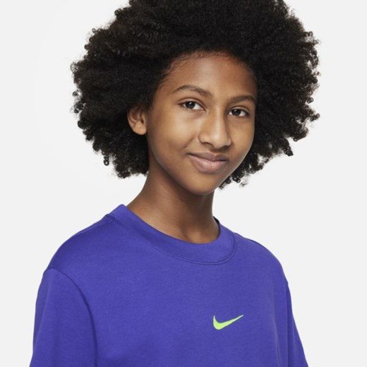 T-shirt dla dużych dzieci (dziewcząt) Nike Sportswear - Niebieski Nike S Nike poland