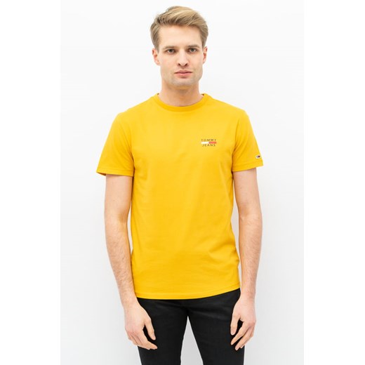 t-shirt męski tommy jeans dm0dm07472 żółty ze sklepu Royal Shop w kategorii T-shirty męskie - zdjęcie 141564217
