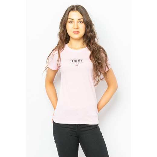 t-shirt damski tommy jeans różowy ze sklepu Royal Shop w kategorii Bluzki damskie - zdjęcie 141564979