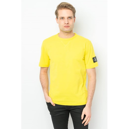 t- shirt męski calvin klein j30j314051 żółty ze sklepu Royal Shop w kategorii T-shirty męskie - zdjęcie 141565379