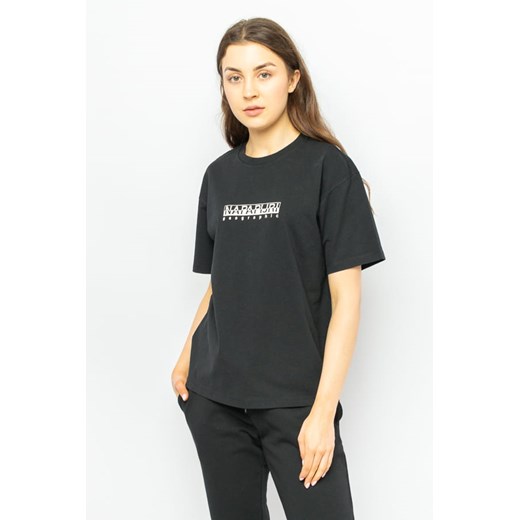 t-shirt damski napapijri np0a4gdd czarny ze sklepu Royal Shop w kategorii Bluzki damskie - zdjęcie 141566407