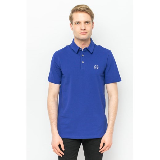 polo męskie armani exchange 8nzf78 zj81z niebieskie ze sklepu Royal Shop w kategorii T-shirty męskie - zdjęcie 141567045