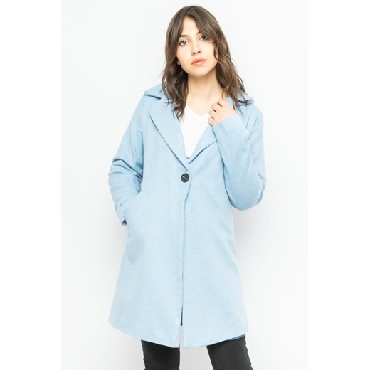 płaszcz damski błękitny ze sklepu Royal Shop w kategorii Płaszcze damskie - zdjęcie 141567218