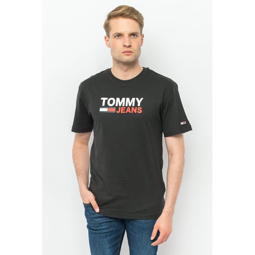 T-SHIRT MĘSKI TOMMY JEANS CZARNY (S) Tommy Hilfiger XL okazja Royal Shop