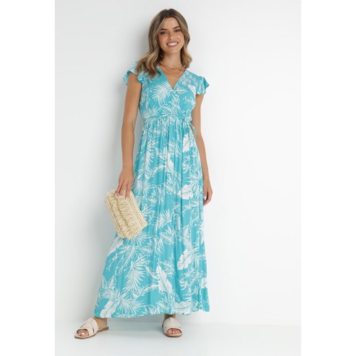 Niebieska Sukienka z Paskiem Valyya ze sklepu Born2be Odzież w kategorii Sukienki - zdjęcie 141588965