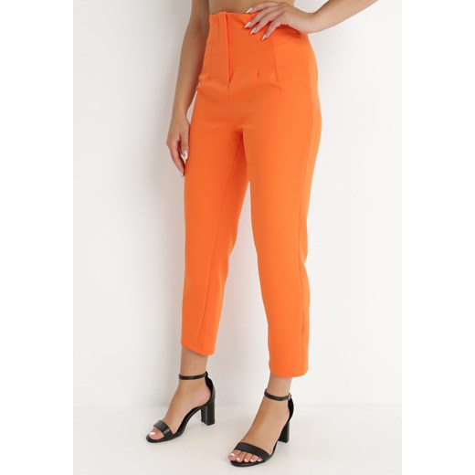 Pomarańczowe Spodnie Fynthi ze sklepu Born2be Odzież w kategorii Spodnie damskie - zdjęcie 141614158
