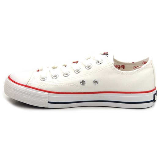 Trampki damskie Lee Cooper białe z niską cholewką płaskie