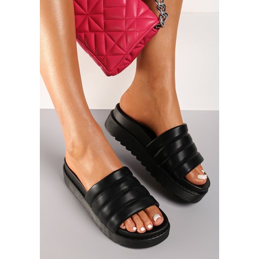 Czarne Klapki Noeris Renee 40 promocyjna cena renee.pl