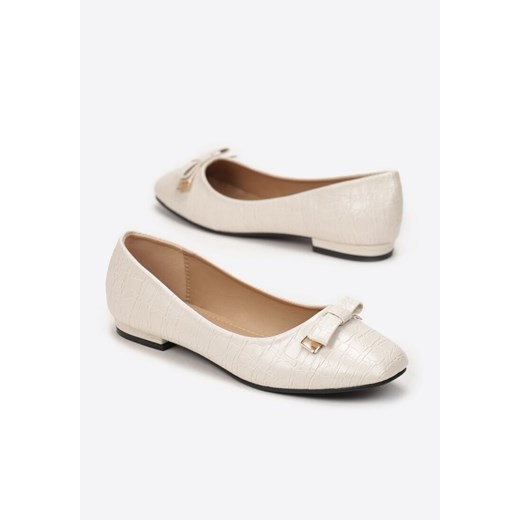 Beżowe Balerinki Calline Renee 36 wyprzedaż renee.pl