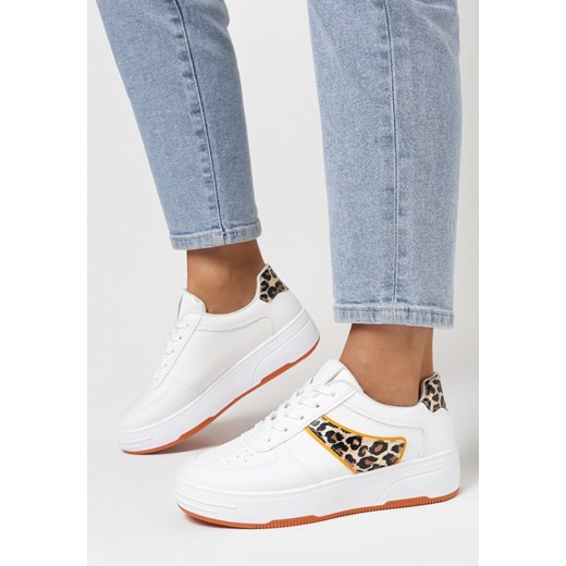 Biało-Panterkowe Sneakersy Phellythia 37 born2be.pl