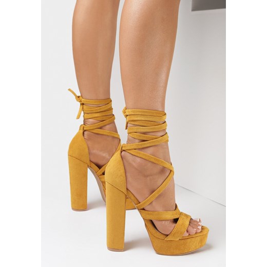 Żółte Sandały Memmi 41 born2be.pl