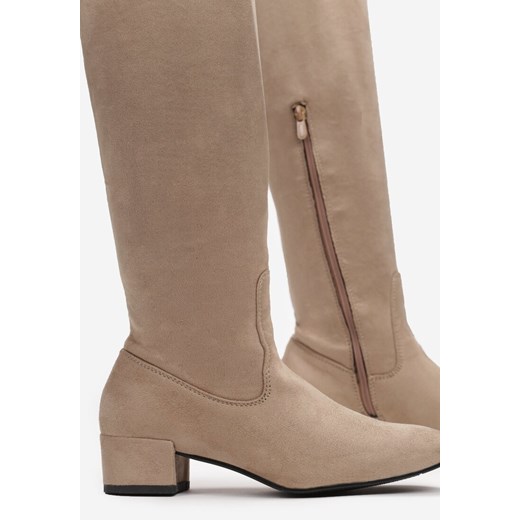 Beżowe Kozaki Decorous 39 born2be.pl