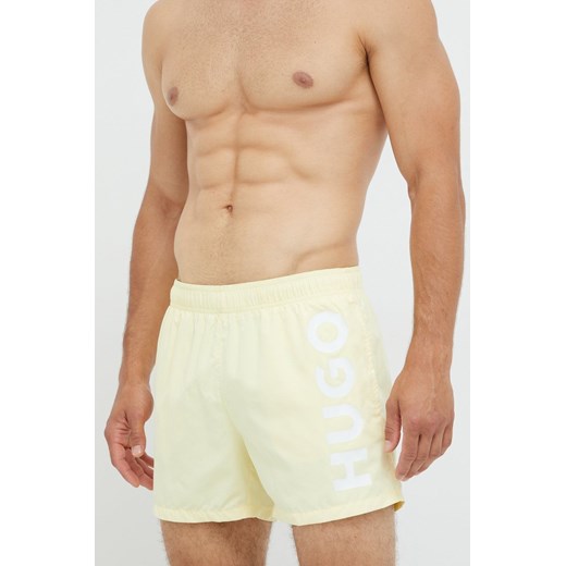 HUGO szorty kąpielowe kolor beżowy XL okazja ANSWEAR.com
