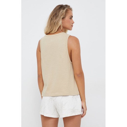 GAP top bawełniany kolor beżowy Gap L ANSWEAR.com