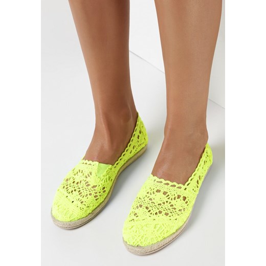 Żółte Neonowe Espadryle Satisfyingly 39 promocyjna cena born2be.pl