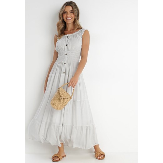 Biała Sukienka Abill ze sklepu Born2be Odzież w kategorii Sukienki - zdjęcie 141713587