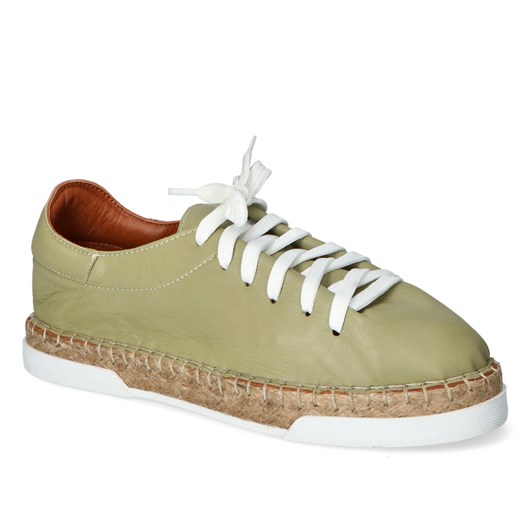 Półbuty Arka Soft-Step 038-019 Zielone lico ze sklepu Arturo-obuwie w kategorii Półbuty damskie - zdjęcie 141717396