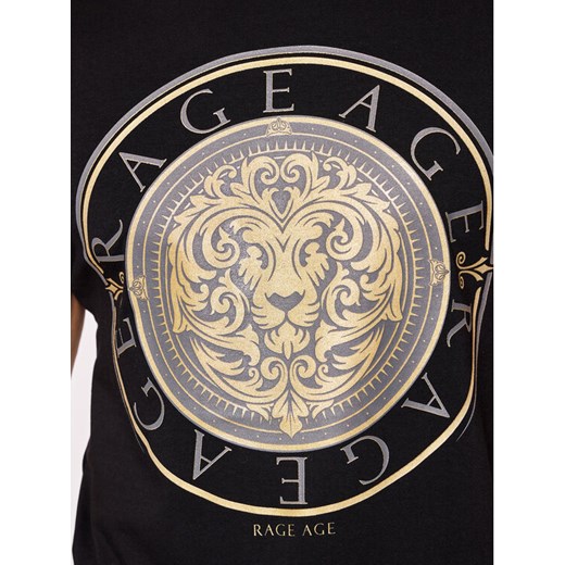 Rage Age T-Shirt Gold Lion Czarny Slim Fit Rage Age XL MODIVO promocja