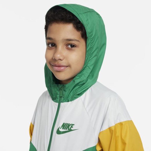 Kurtka dla dużych dzieci (chłopców) Nike Sportswear Windrunner - Zieleń Nike L Nike poland