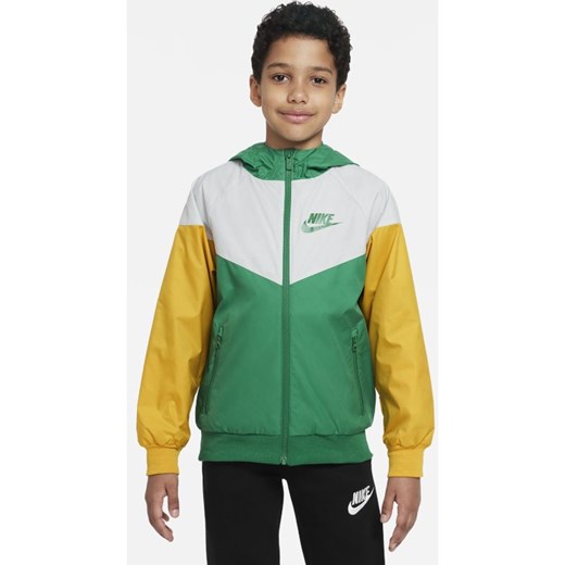 Kurtka dla dużych dzieci (chłopców) Nike Sportswear Windrunner - Zieleń Nike XL Nike poland