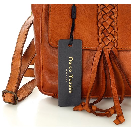 Uniwersalna torebka listonoszka frędzle boho ethical leather fashion - MARCO uniwersalny okazja Verostilo