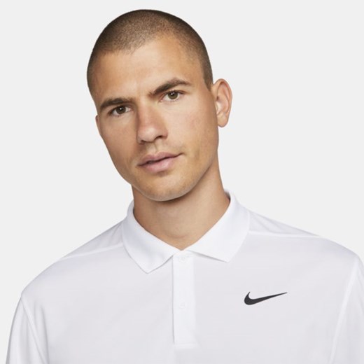 Męska koszulka polo do golfa z długim rękawem Nike Dri-FIT Victory - Biel Nike XL Nike poland