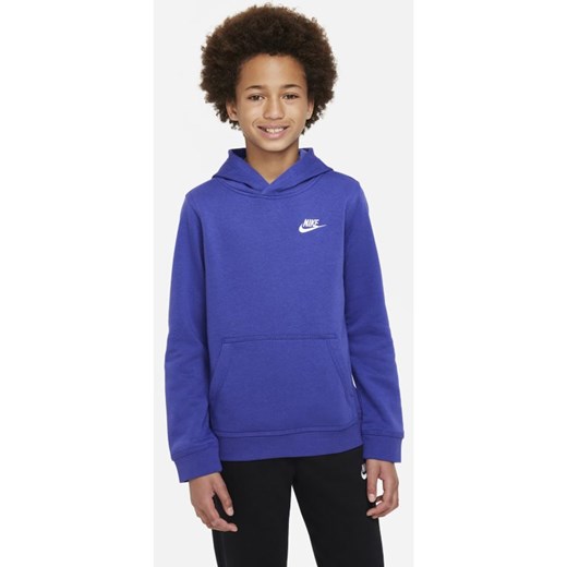 Bluza z kapturem dla dużych dzieci Nike Sportswear Club - Niebieski Nike S Nike poland okazja