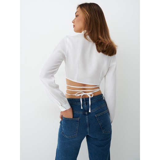 Mohito - Wiskozowa koszula z wiązaniem - Biały Mohito 36 Mohito