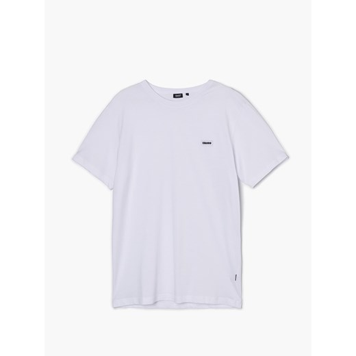 Cropp - Biały t-shirt z naszywką - biały ze sklepu Cropp w kategorii T-shirty męskie - zdjęcie 141754865