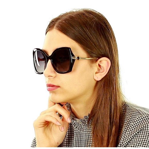 Eleganckie okulary przeciwsłoneczne MAZZINI BUTTERFLY czarny Looks Style Eyewaer uniwersalny Verostilo