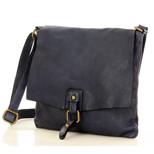 Torebka skórzana listonoszka stylowy minimalizm ala messenger leather bag - uniwersalny Verostilo