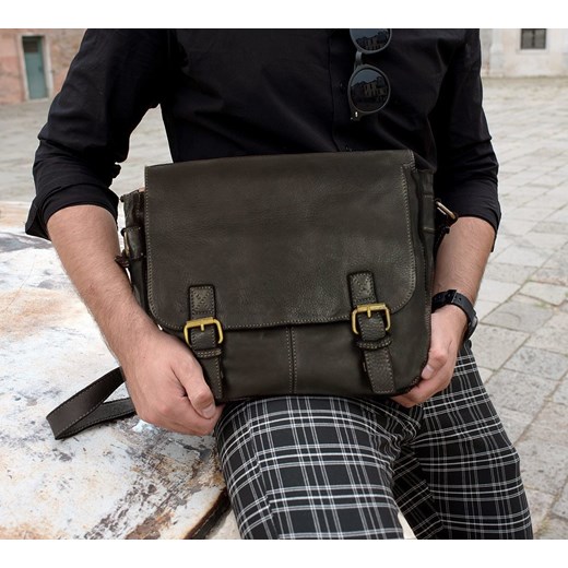 Torba męska studencka na ramię skóra handmade messenger bag - MARCO MAZZINI uniwersalny Verostilo