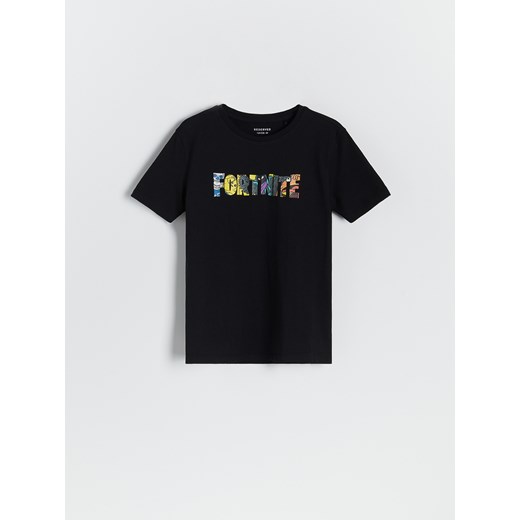 Reserved - Bawełniany t-shirt Fortnite - Czarny Reserved 140 Reserved