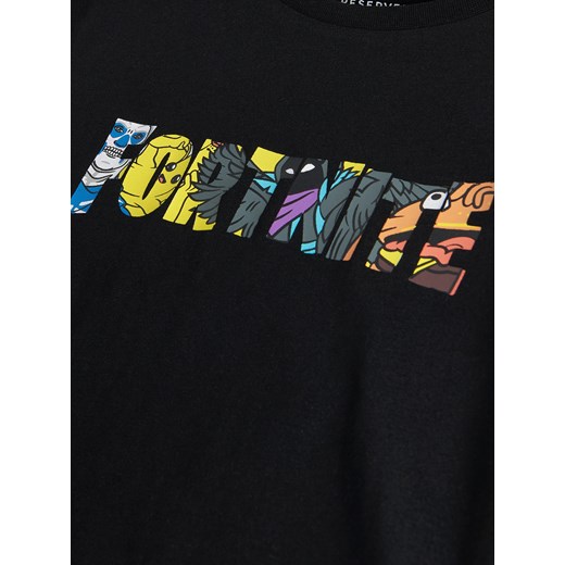 Reserved - Bawełniany t-shirt Fortnite - Czarny Reserved 170 Reserved