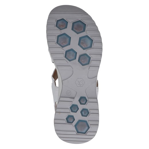 Skórzane sandały "Sia" w kolorze białym Caprice 37 okazyjna cena Limango Polska