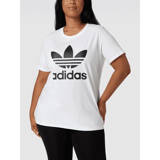T-shirt PLUS SIZE z nadrukiem z logo Adidas Originals Plus XL Peek&Cloppenburg 