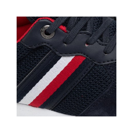 Tommy Hilfiger Sneakersy Iconic Material Mix Runner FM0FM03470 Granatowy Tommy Hilfiger 42 promocyjna cena MODIVO