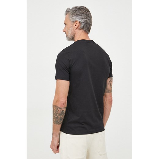 Calvin Klein t-shirt bawełniany kolor czarny z aplikacją Calvin Klein XXL ANSWEAR.com