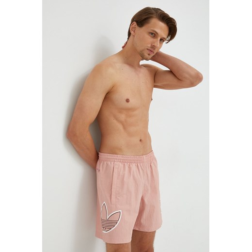 adidas Originals szorty kąpielowe kolor różowy ze sklepu ANSWEAR.com w kategorii Kąpielówki - zdjęcie 141829868