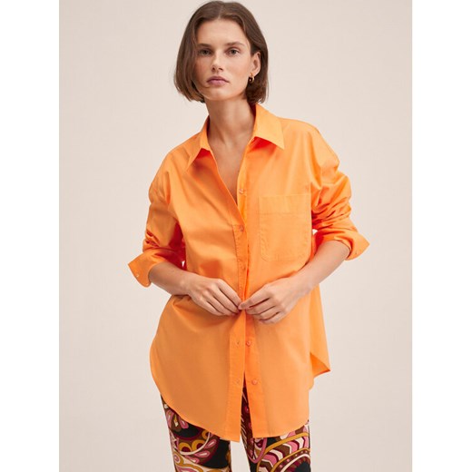 Mango Koszula Regu 27071110 Pomarańczowy Oversize Mango XXL okazja MODIVO